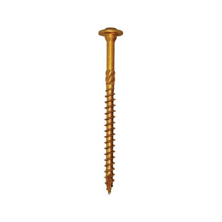 TOOLTIME 3.12 in. Star Self Tapping Zinc Construction Screws; Yellow TO153054